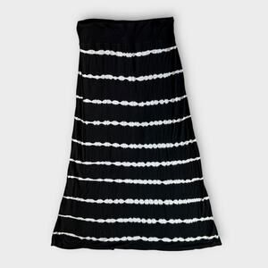 KENSIE TIE DYE MAXI SKIRT 90s VIBES STRETCH JERSEY BOHO COMFY SKIRT SIZE MEDIUM